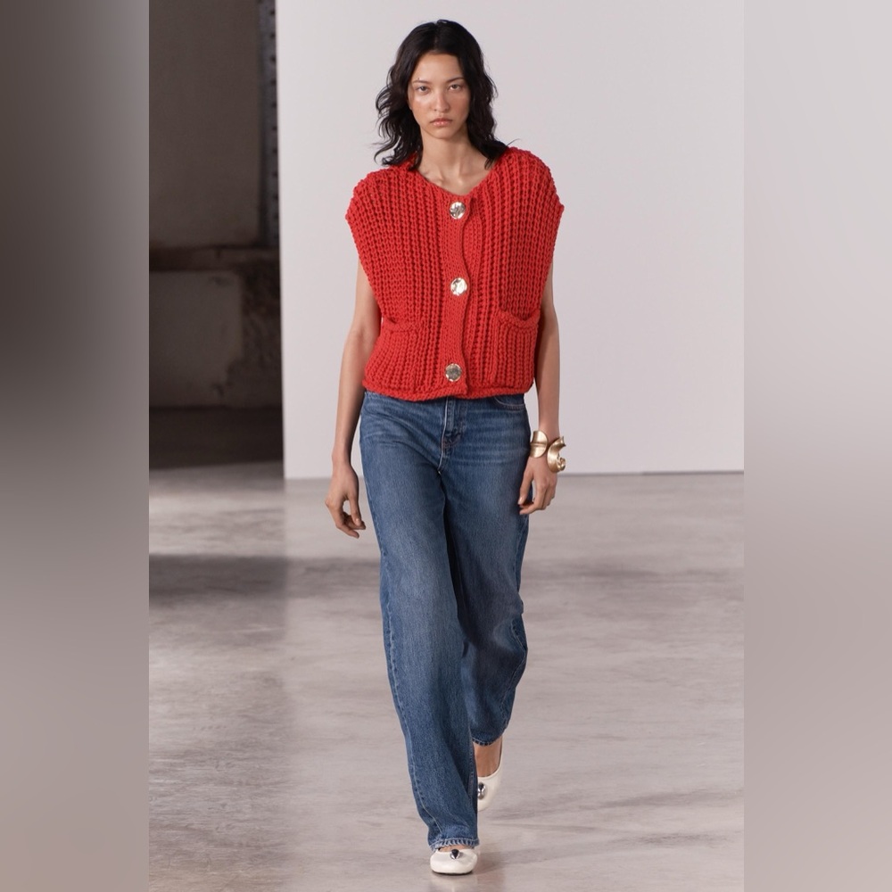 Red Women's Sweater Vest